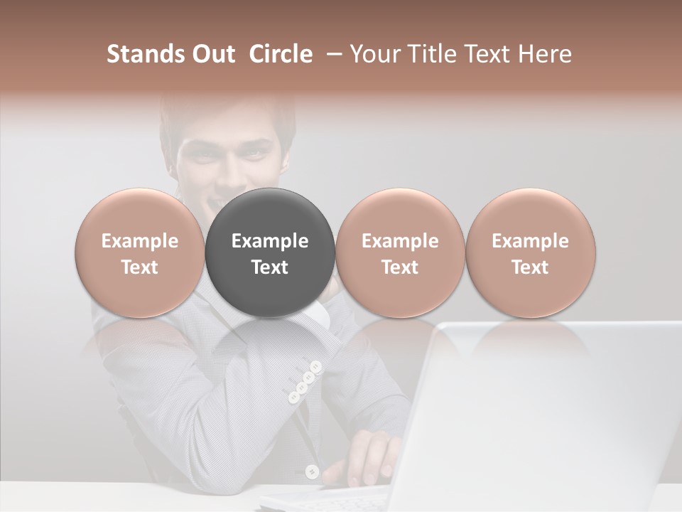 Smiling Glasses Young PowerPoint Template