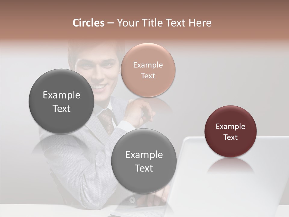 Smiling Glasses Young PowerPoint Template