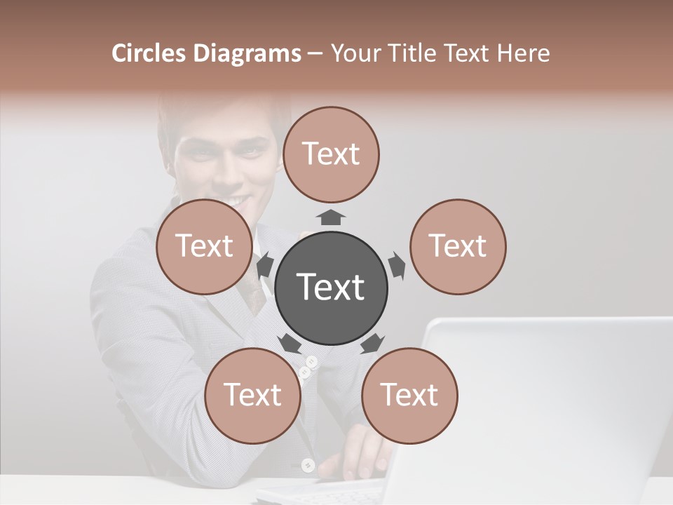 Smiling Glasses Young PowerPoint Template