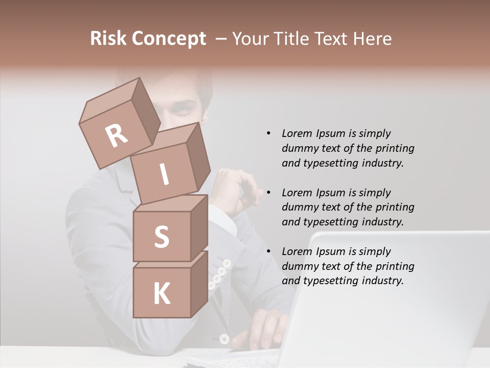 Smiling Glasses Young PowerPoint Template