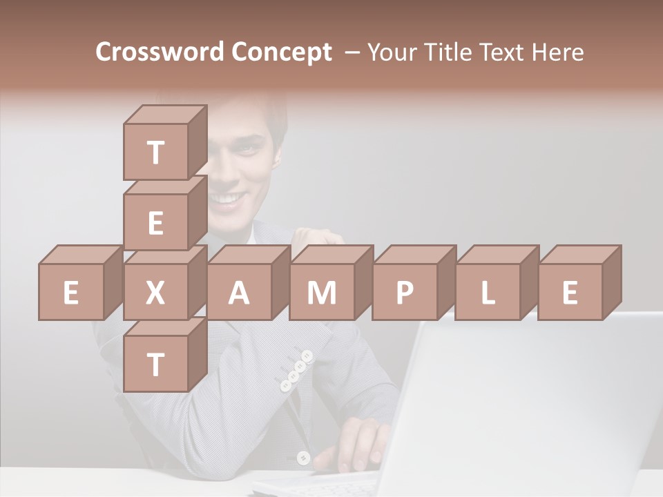 Smiling Glasses Young PowerPoint Template