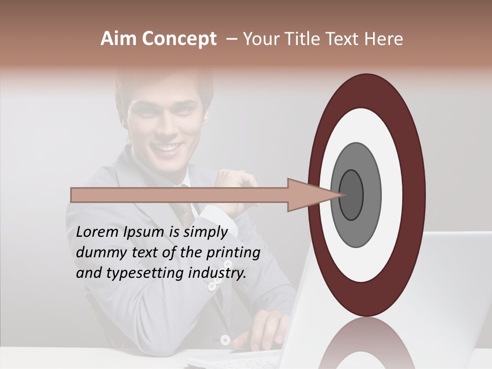 Smiling Glasses Young PowerPoint Template