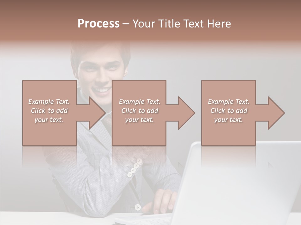 Smiling Glasses Young PowerPoint Template