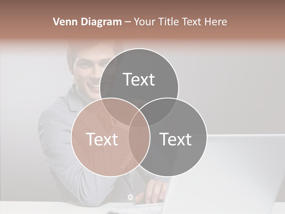 Smiling Glasses Young PowerPoint Template