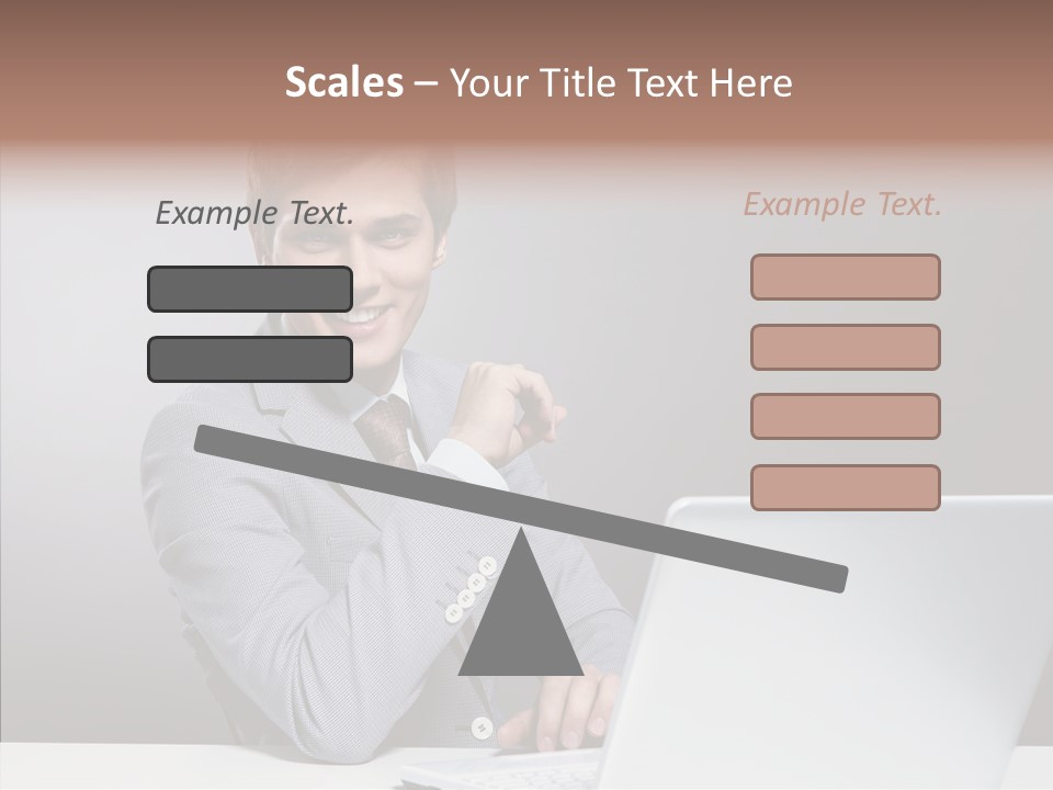 Smiling Glasses Young PowerPoint Template