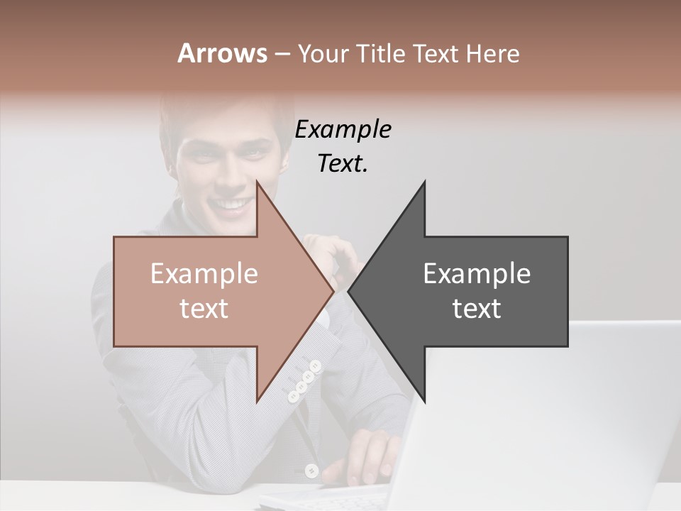 Smiling Glasses Young PowerPoint Template