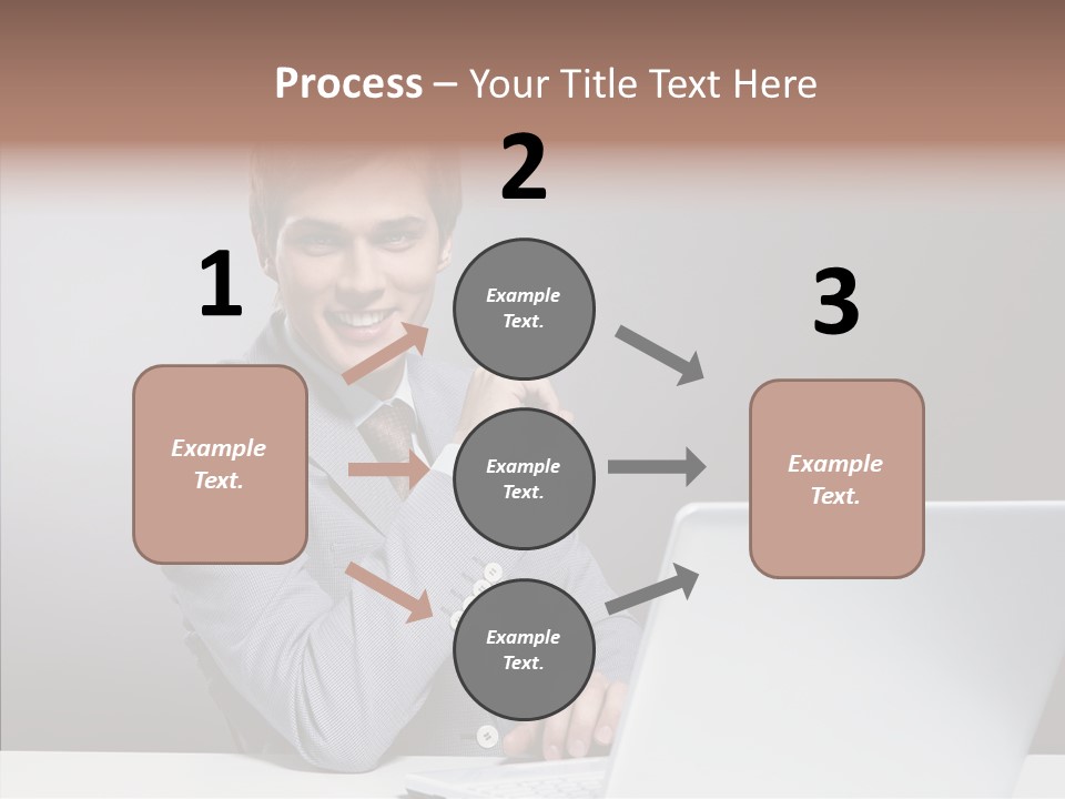 Smiling Glasses Young PowerPoint Template