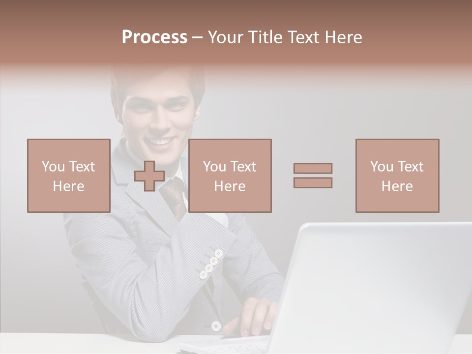 Smiling Glasses Young PowerPoint Template