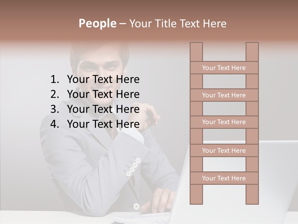 Smiling Glasses Young PowerPoint Template