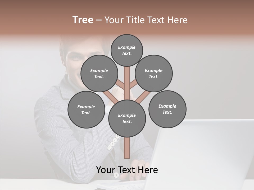 Smiling Glasses Young PowerPoint Template