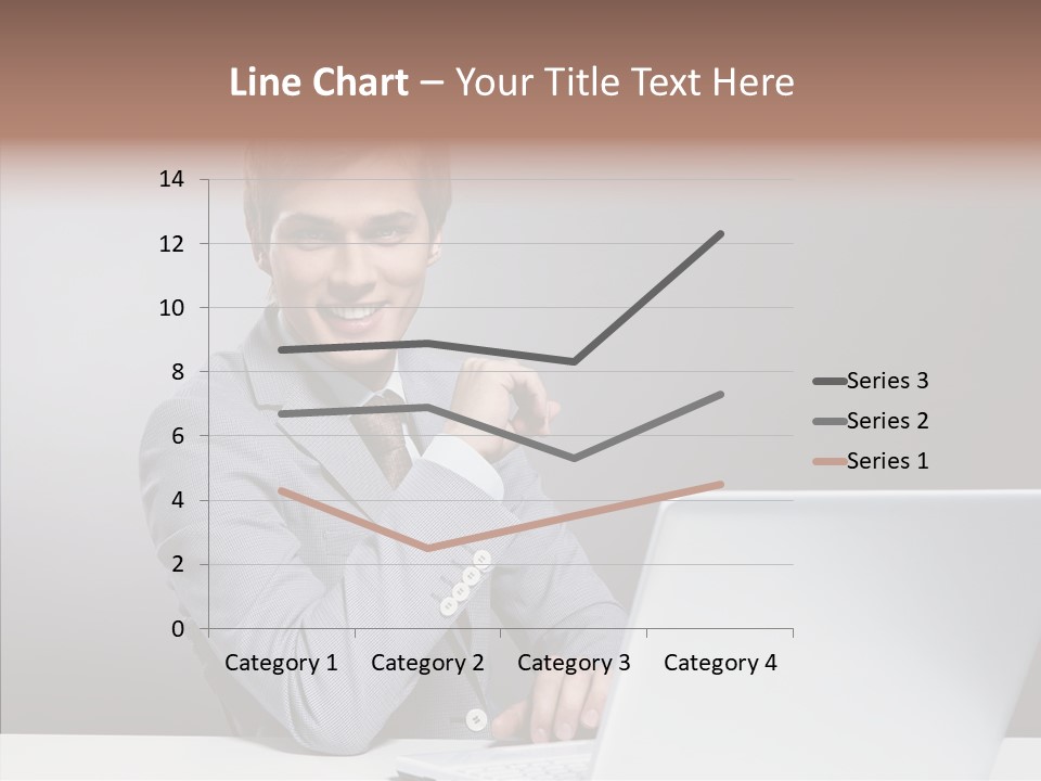 Smiling Glasses Young PowerPoint Template