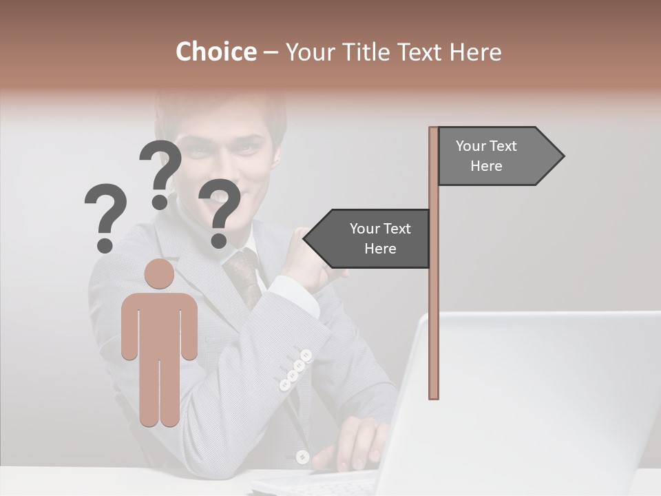 Smiling Glasses Young PowerPoint Template