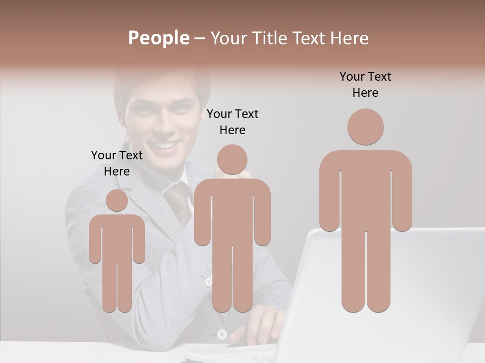 Smiling Glasses Young PowerPoint Template