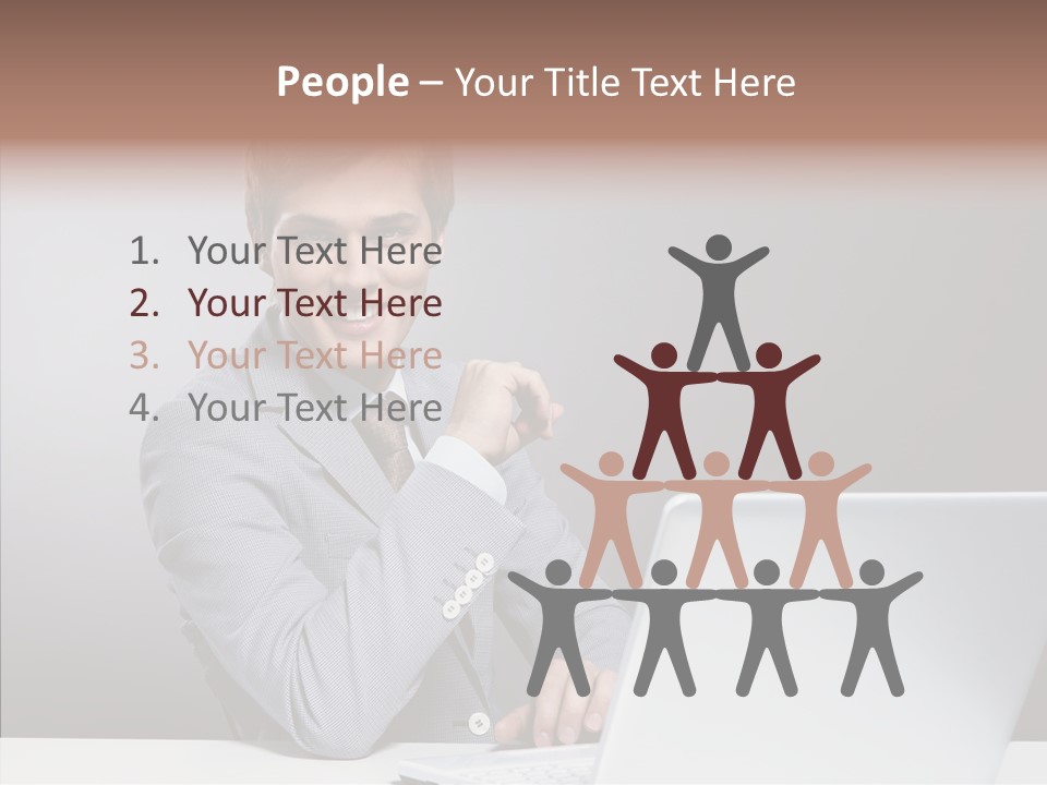 Smiling Glasses Young PowerPoint Template