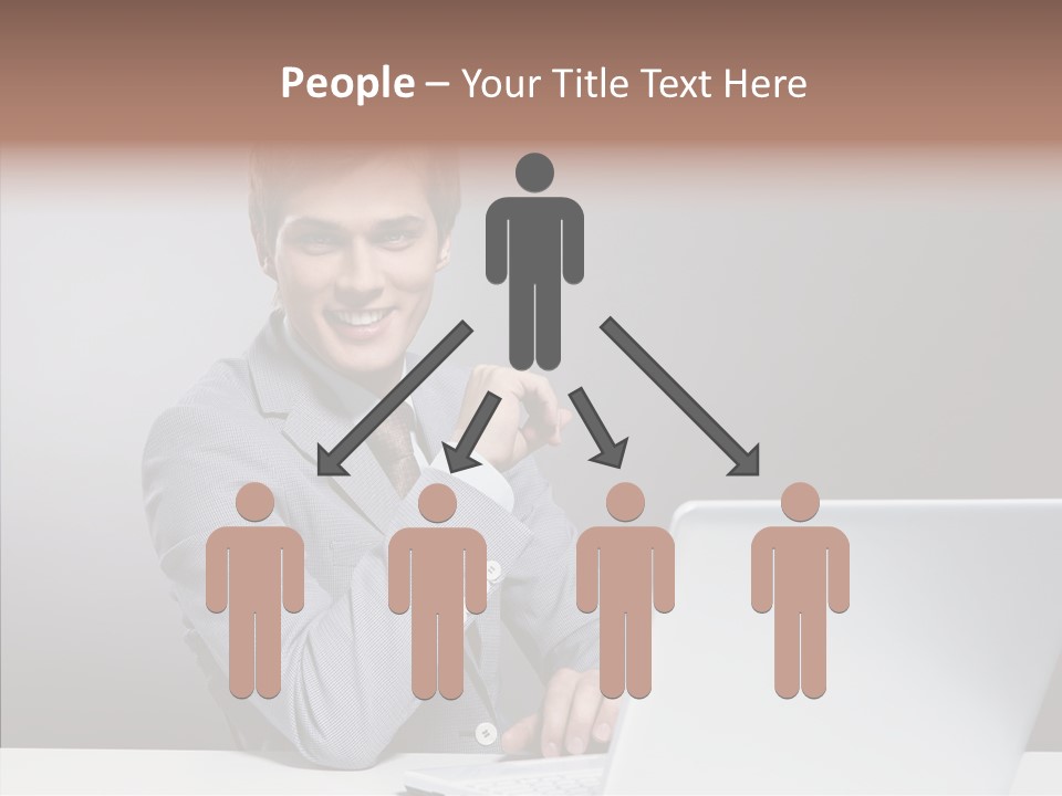 Smiling Glasses Young PowerPoint Template