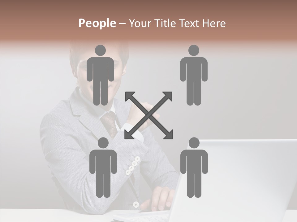 Smiling Glasses Young PowerPoint Template