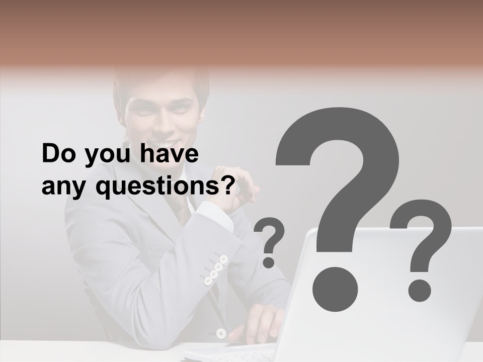 Smiling Glasses Young PowerPoint Template