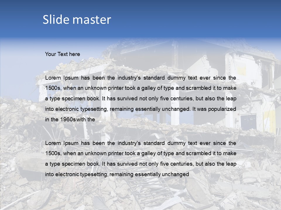 Wall Destruction Recovery PowerPoint Template