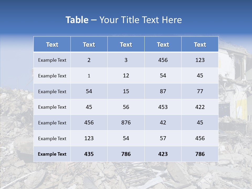 Wall Destruction Recovery PowerPoint Template