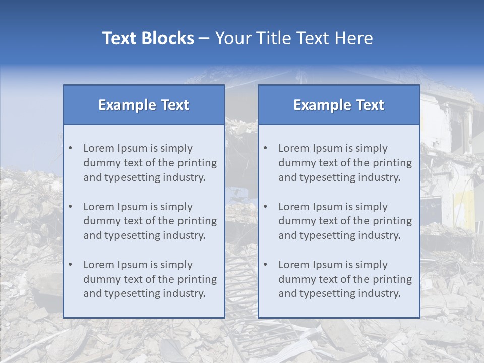 Wall Destruction Recovery PowerPoint Template