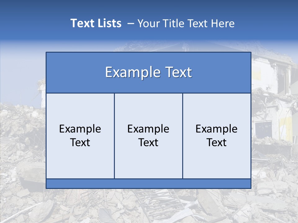 Wall Destruction Recovery PowerPoint Template