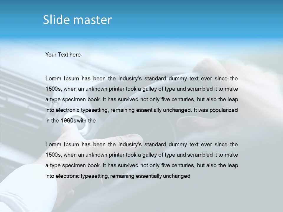 Interior Safety Driving PowerPoint Template