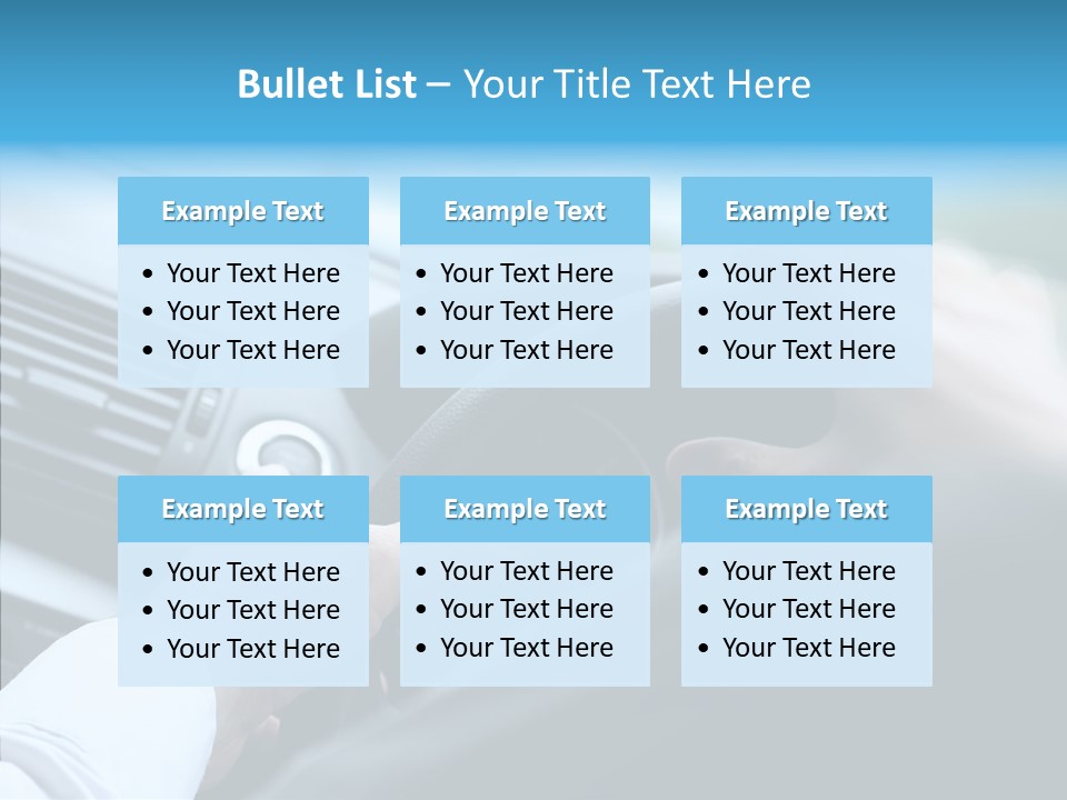 Interior Safety Driving PowerPoint Template