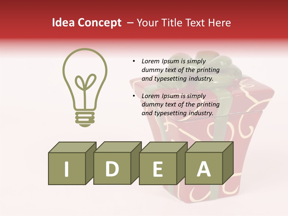 Green Surprise White PowerPoint Template