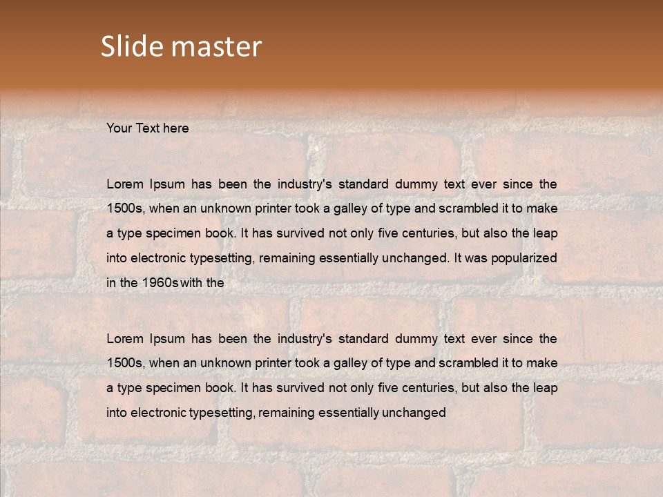 Rendering Orange Decay PowerPoint Template
