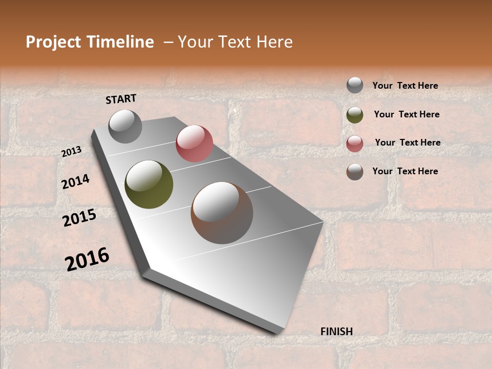 Rendering Orange Decay PowerPoint Template