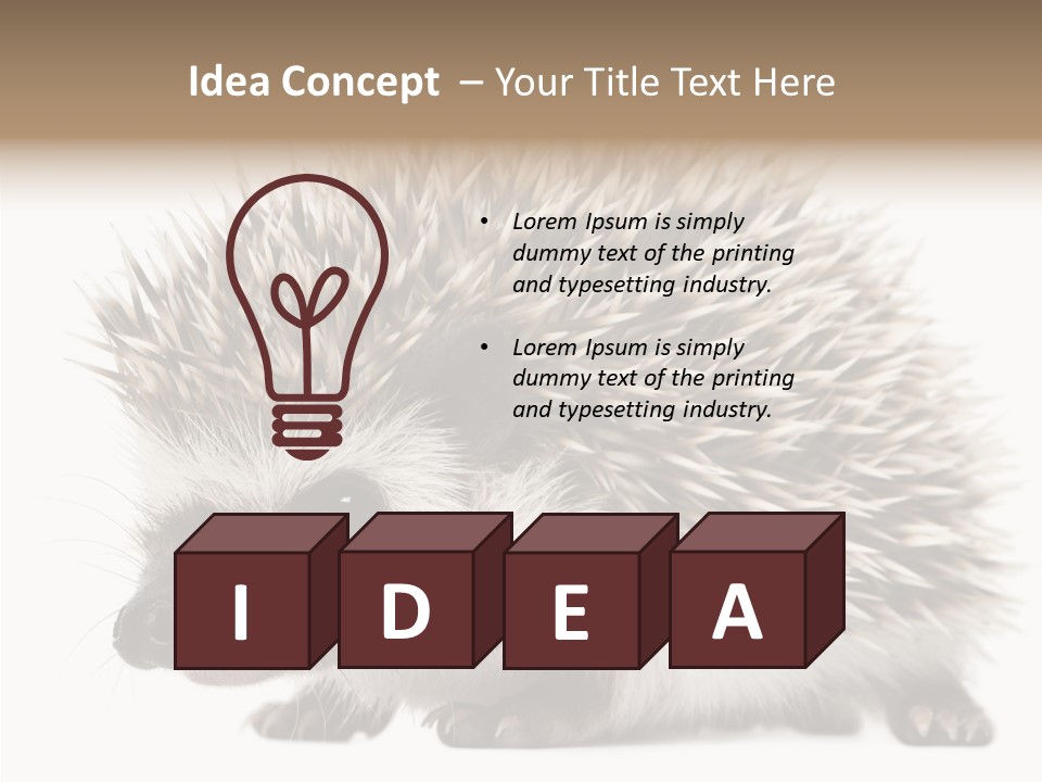 Needle Young Animal Wildlife PowerPoint Template