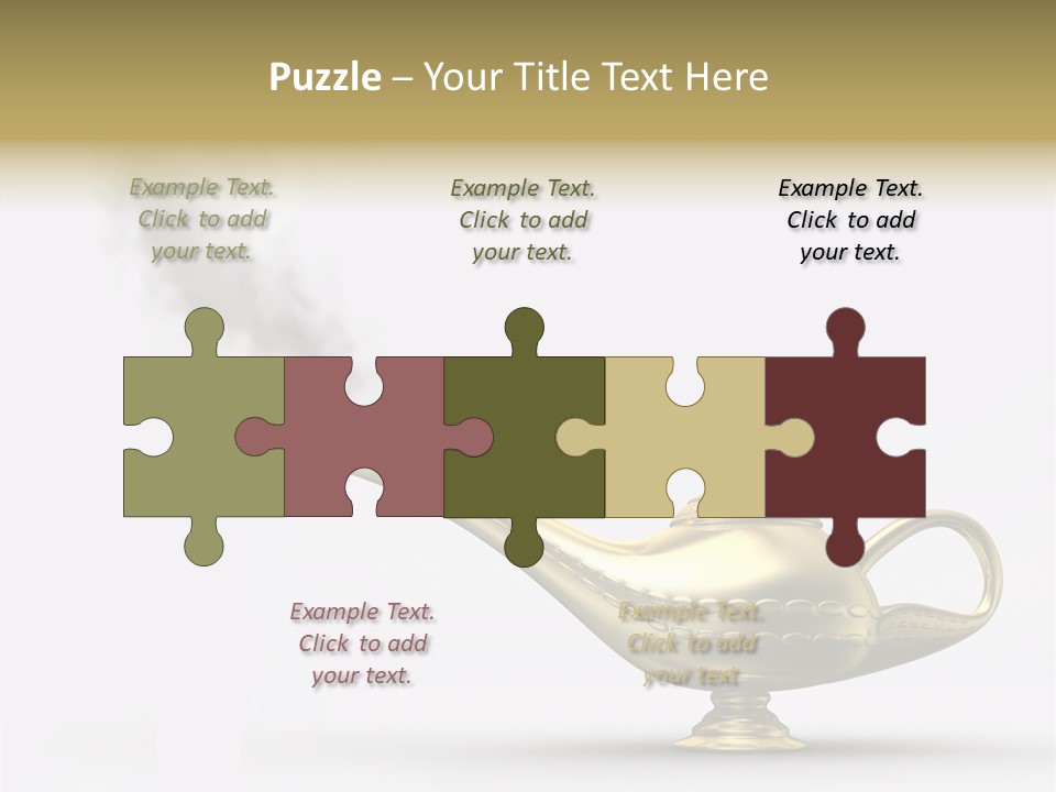 Antique Genie Lamp PowerPoint Template