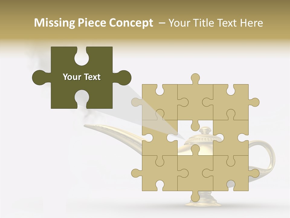Antique Genie Lamp PowerPoint Template