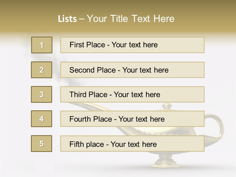 Antique Genie Lamp PowerPoint Template