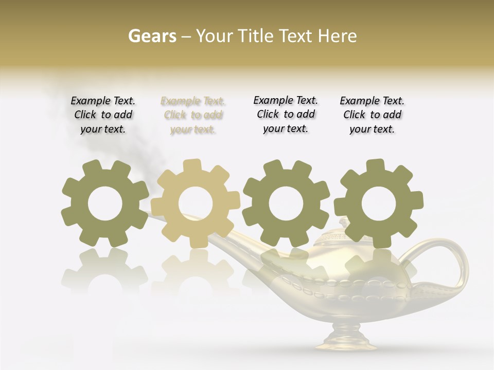 Antique Genie Lamp PowerPoint Template