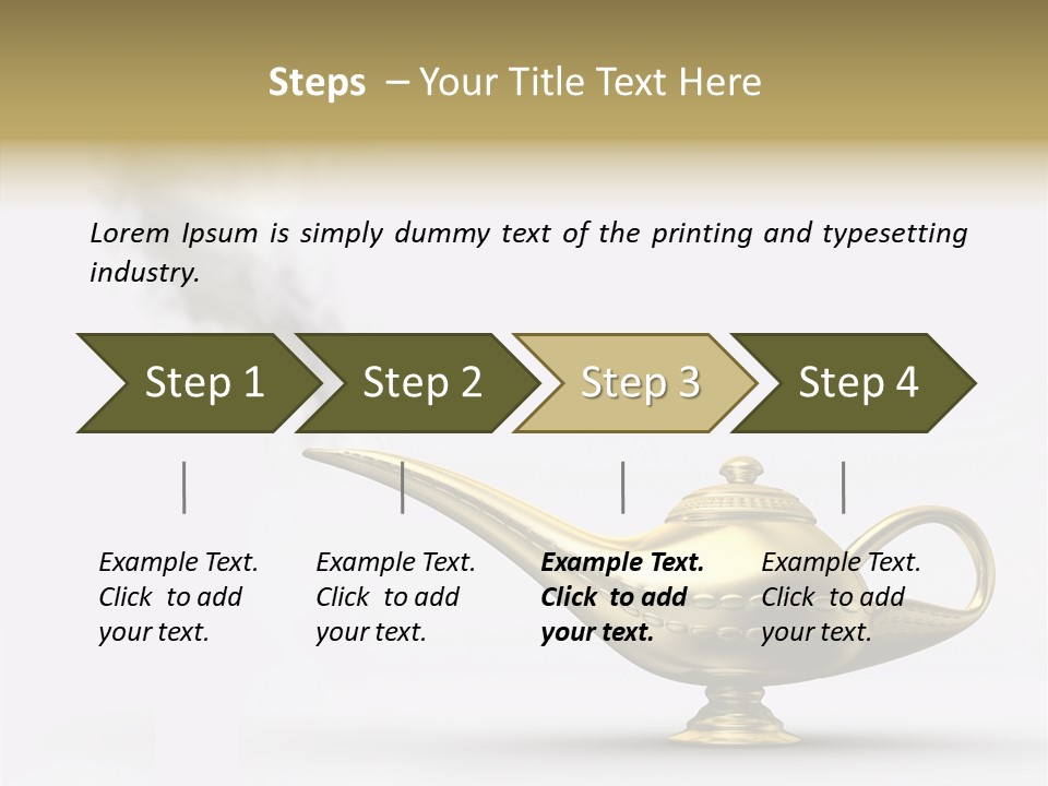 Antique Genie Lamp PowerPoint Template