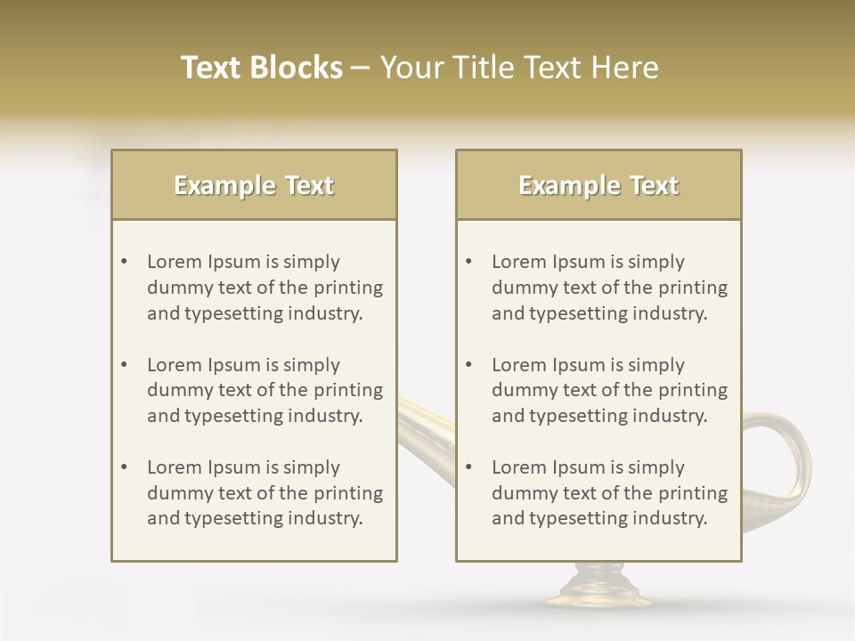 Antique Genie Lamp PowerPoint Template