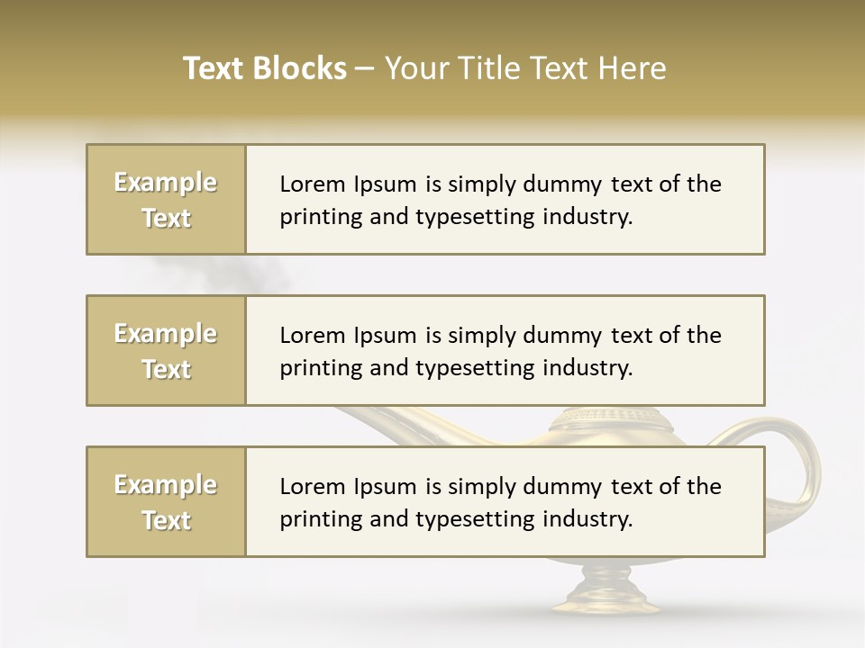 Antique Genie Lamp PowerPoint Template