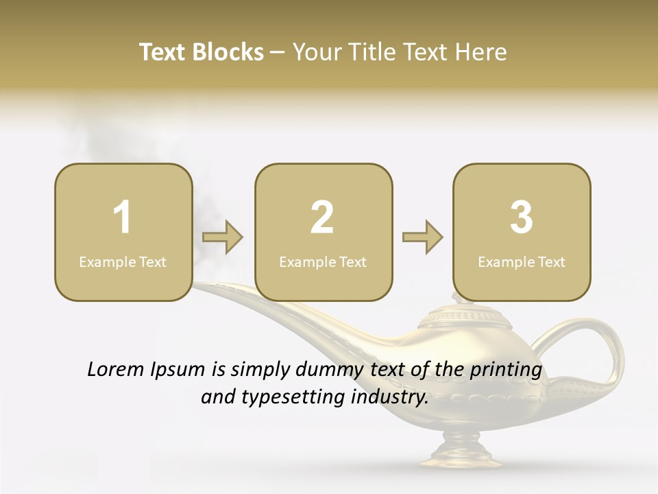 Antique Genie Lamp PowerPoint Template