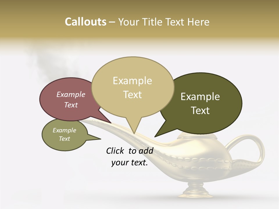 Antique Genie Lamp PowerPoint Template