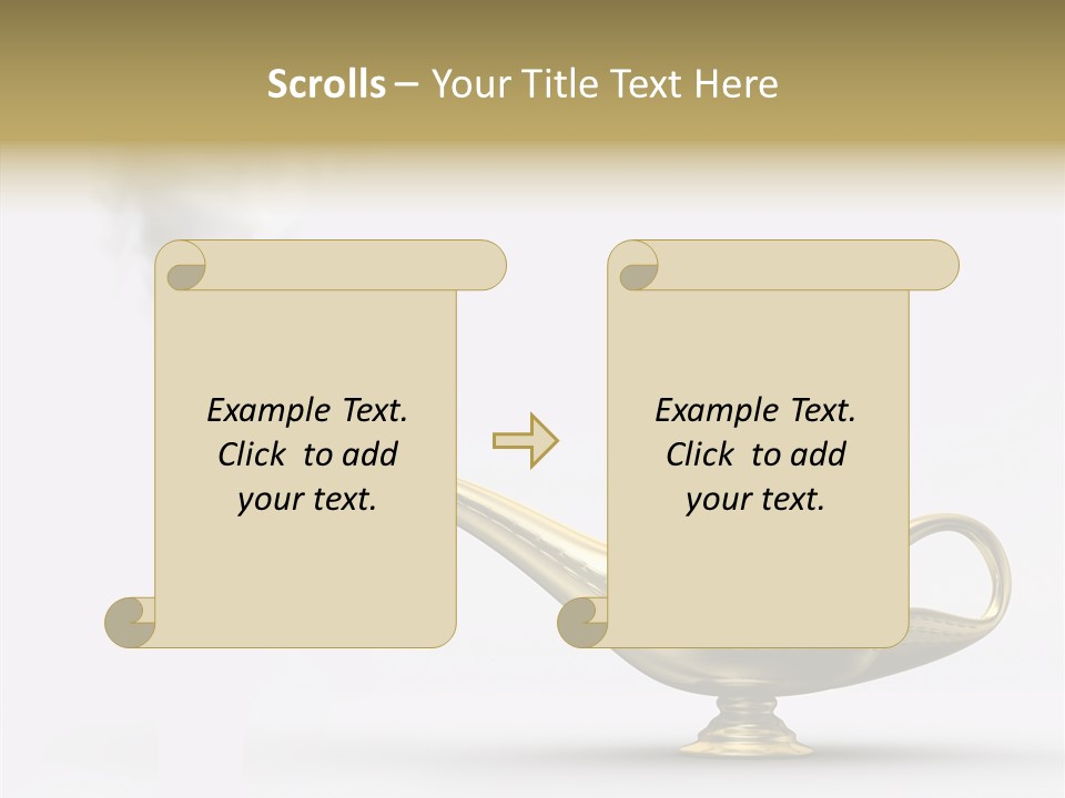 Antique Genie Lamp PowerPoint Template