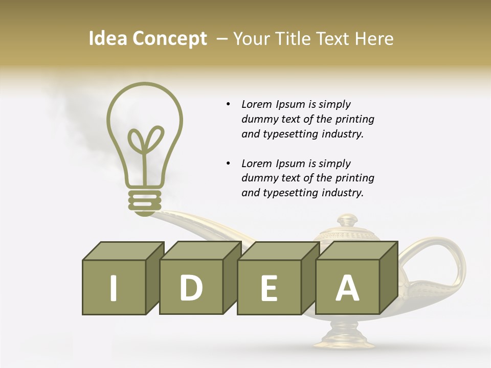 Antique Genie Lamp PowerPoint Template