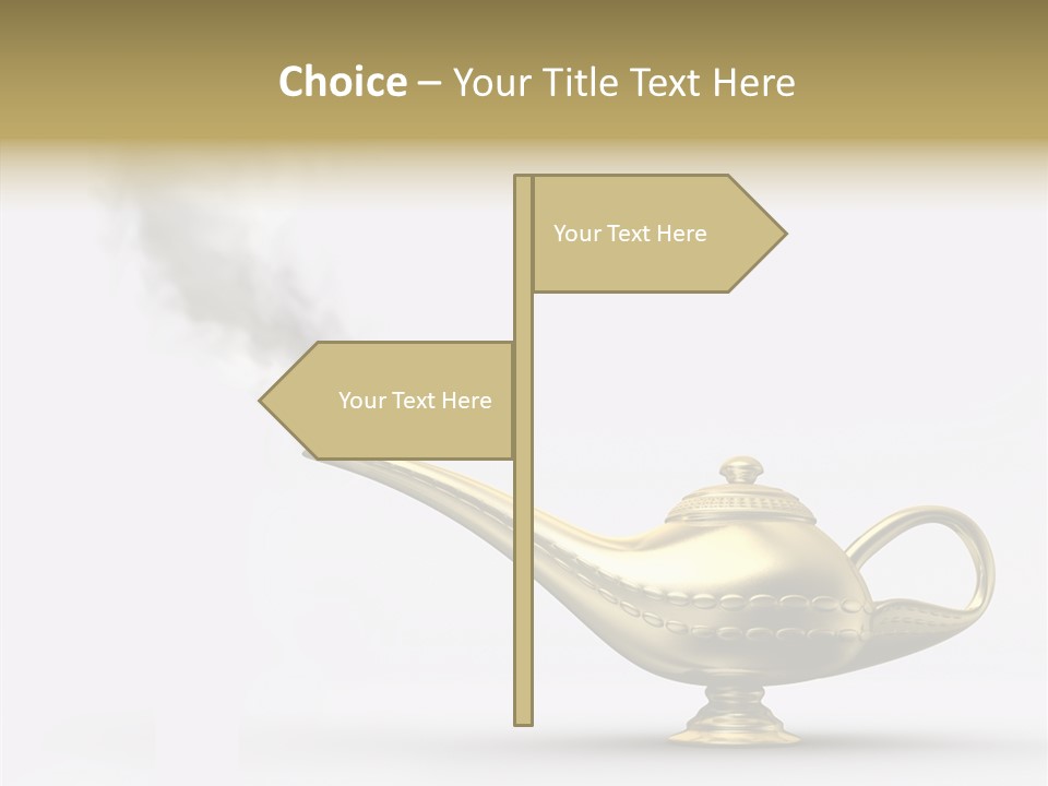 Antique Genie Lamp PowerPoint Template