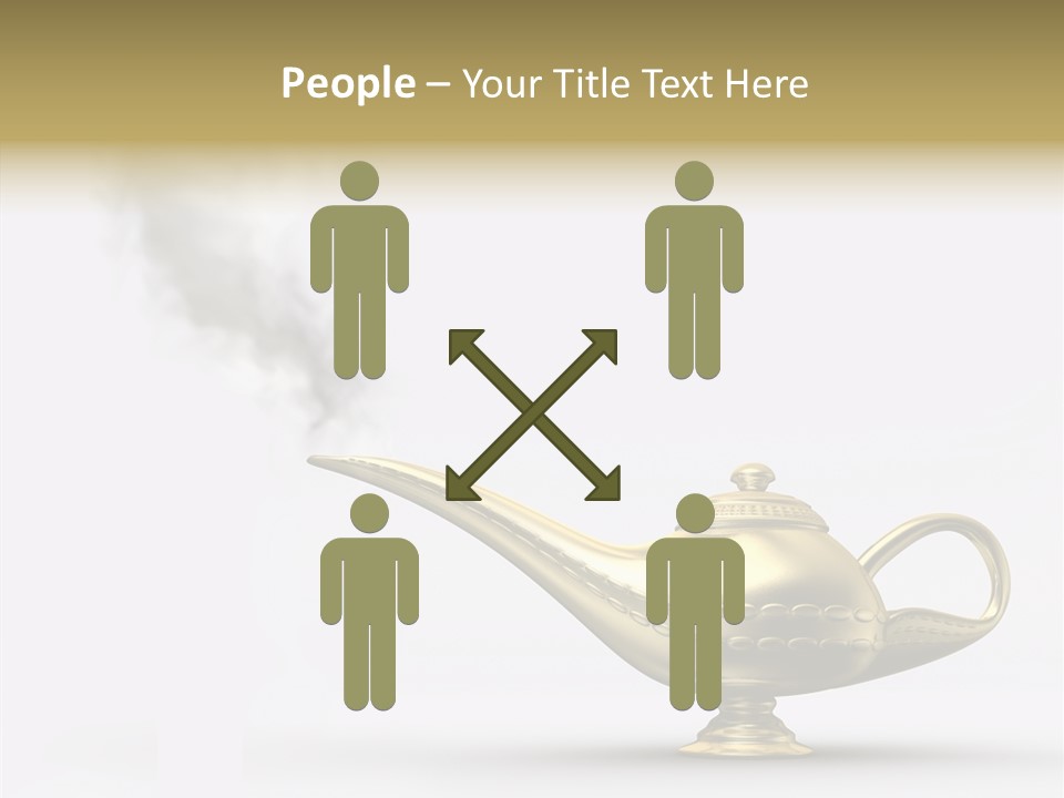 Antique Genie Lamp PowerPoint Template