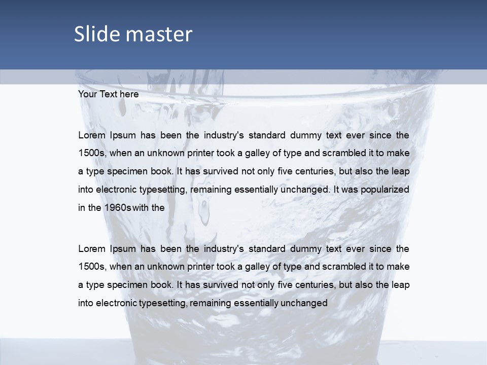 Clear One Drink PowerPoint Template