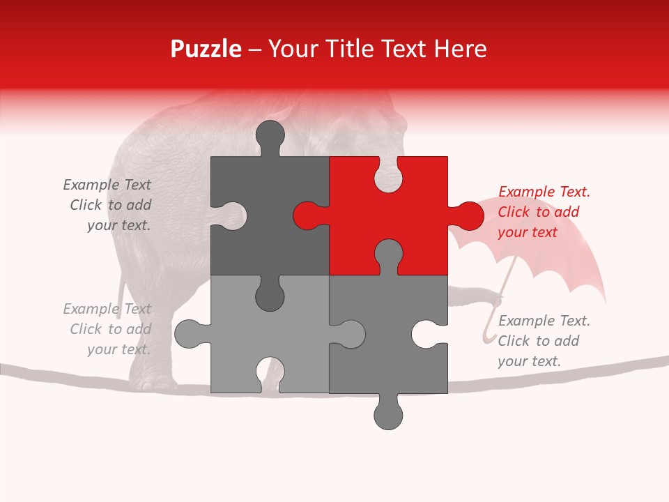 White Tightrope Successful PowerPoint Template