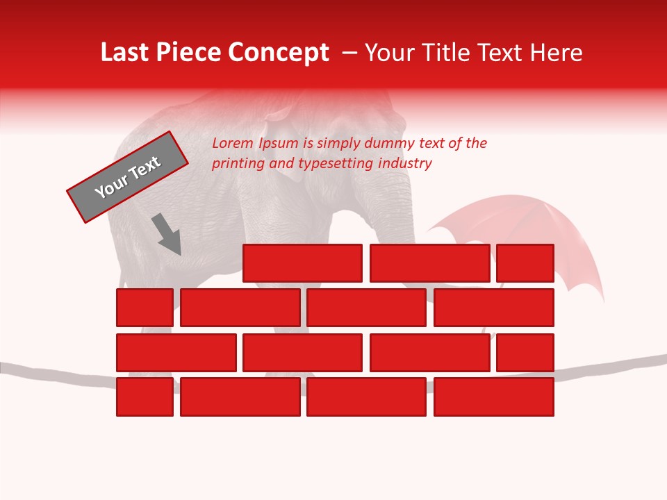 White Tightrope Successful PowerPoint Template