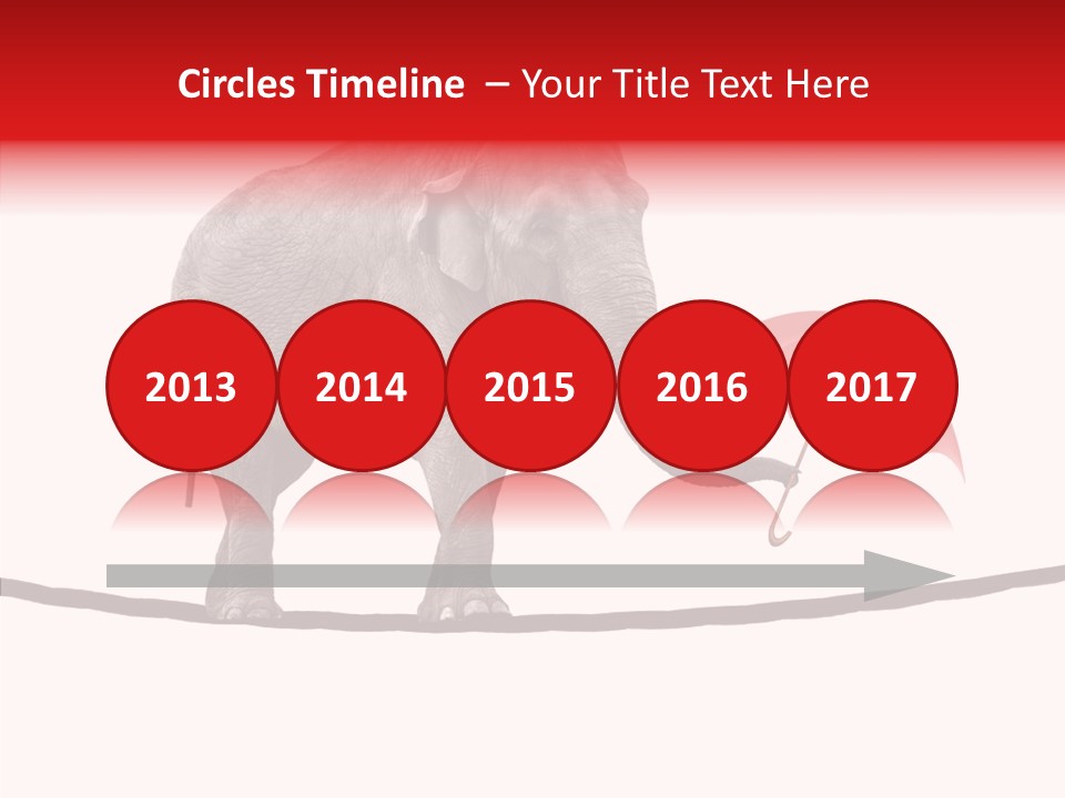 White Tightrope Successful PowerPoint Template