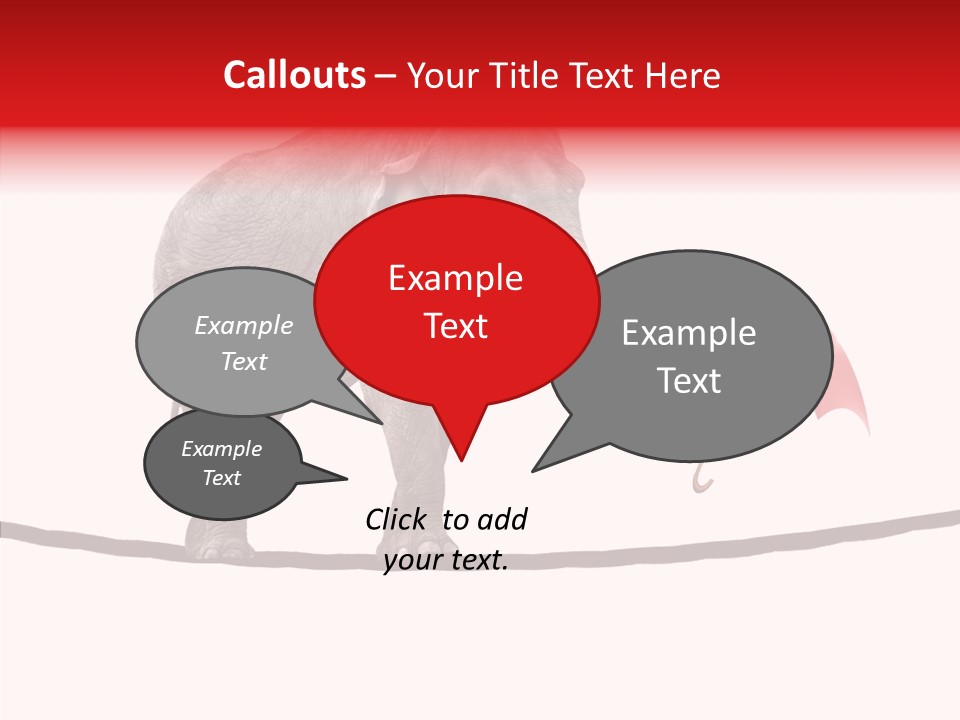 White Tightrope Successful PowerPoint Template