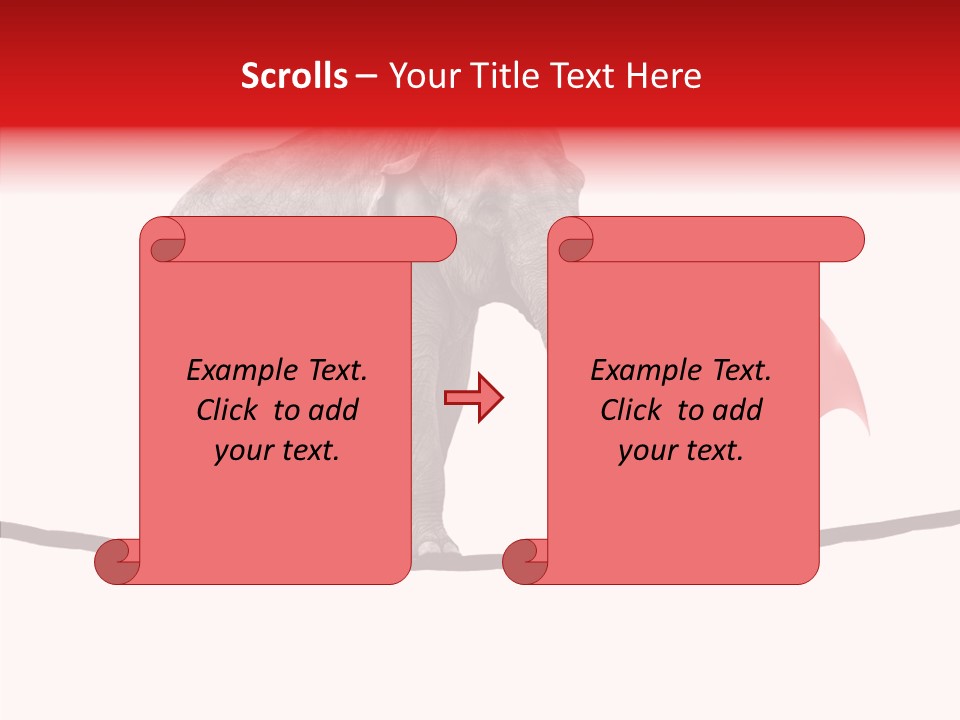 White Tightrope Successful PowerPoint Template